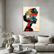 Frau in Abstrakt