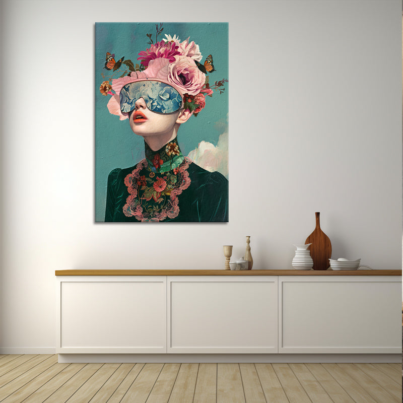 Frau mit Blumen