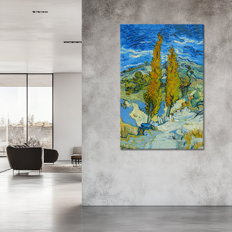 Zwei Pappeln in den Alpilles bei Saint-Rémy – Van Gogh