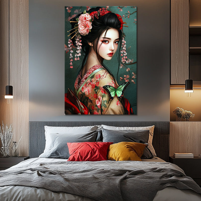 Geisha in traditioneller Kleidung