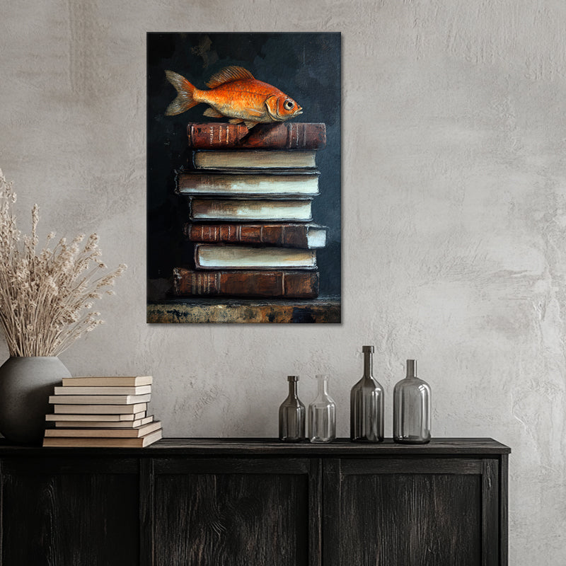 Bücher und Fisch