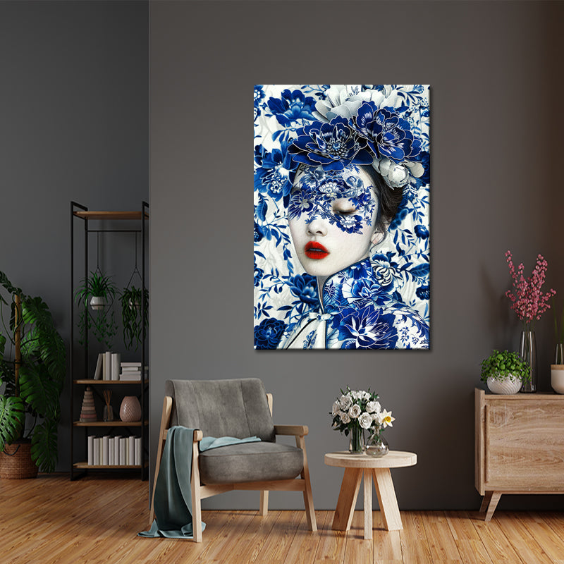 Frauen in Delfter Blau