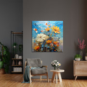 Abstraktes Gemälde mit Blumen