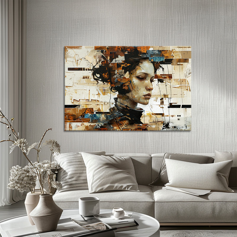 Frau in Mixed Media