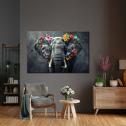 Elefant mit Blumen