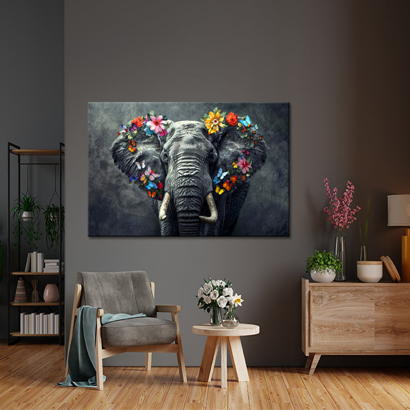 Elefant mit Blumen