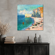 Der Strand und die Falaise d’Amont – Monet