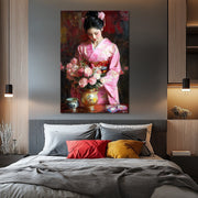 Asiatische Frau im Kimono