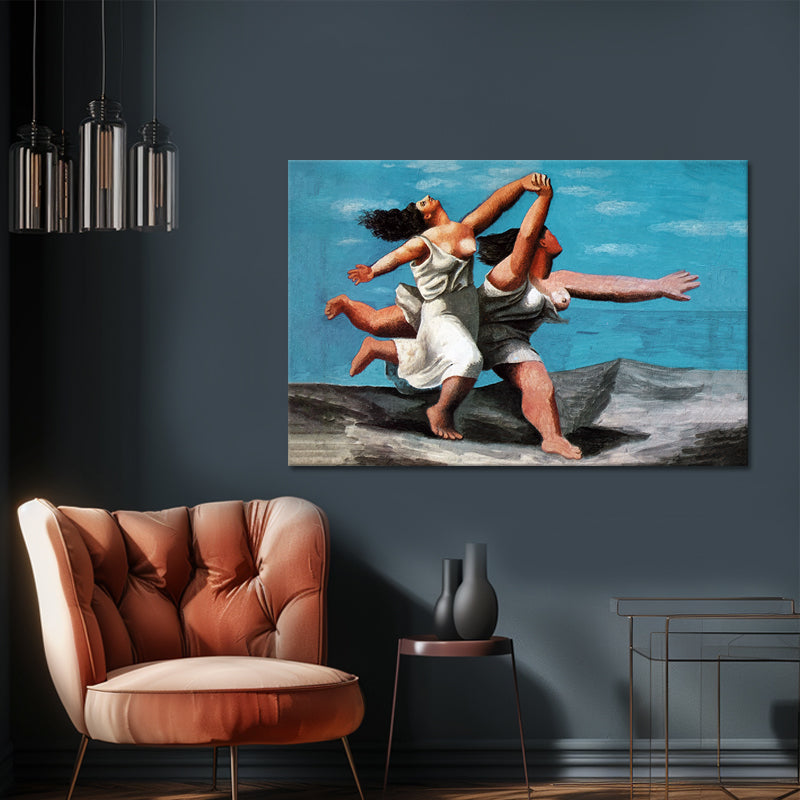 Zwei Frauen am Strand rennend - Picasso