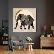 Gemälde Elefant in Sepia