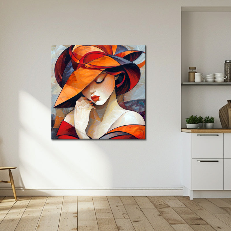 Frau mit orangem Hut IV