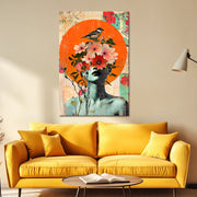 Dame mit Blumen