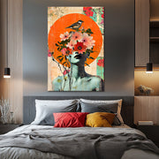 Dame mit Blumen