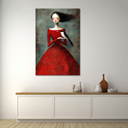 Frau in rotem Kleid IV
