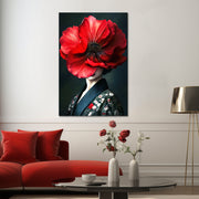 Dame mit Klatschmohn I