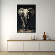 Elefant in Schwarz