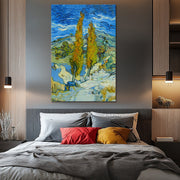 Zwei Pappeln in den Alpilles bei Saint-Rémy – Van Gogh