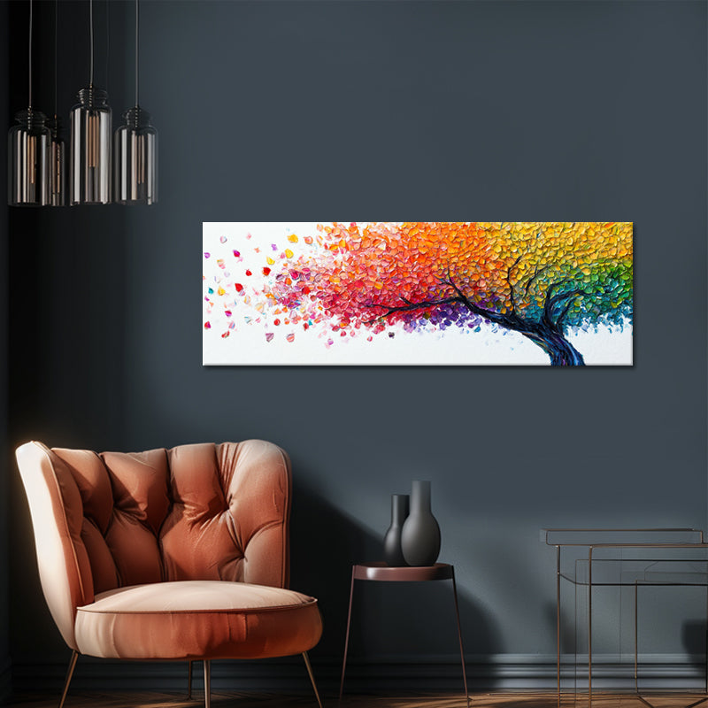Ein Baum mit Blättern in verschiedenen Farben
