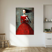 Frau in rotem Kleid IV