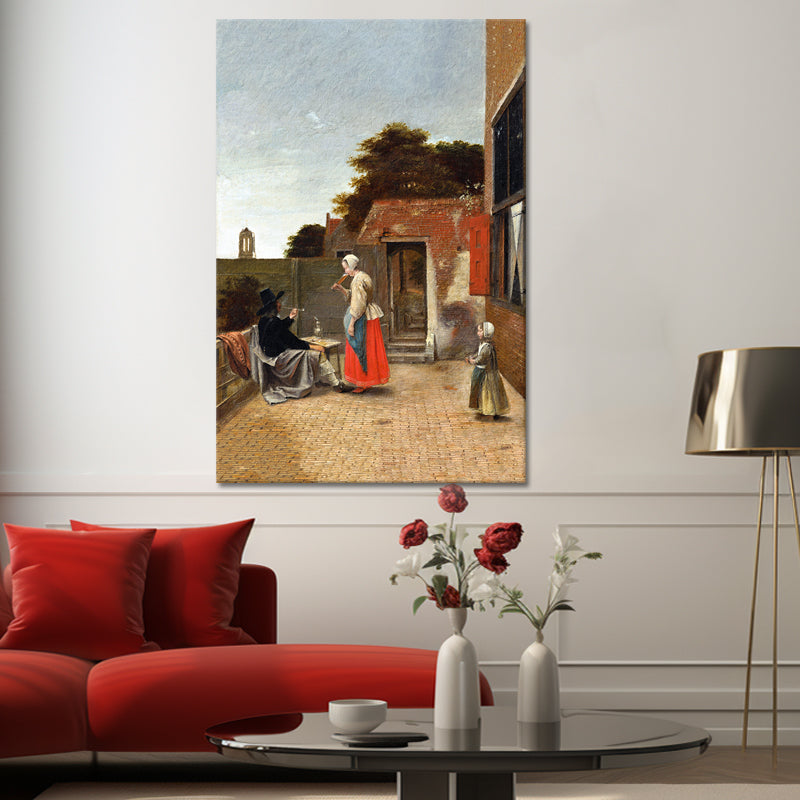 Mann und eine trinkende Frau – Pieter de Hooch
