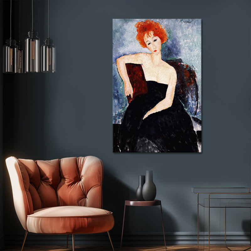 Junge Rothaarige im Abendkleid – Amedeo Modigliani