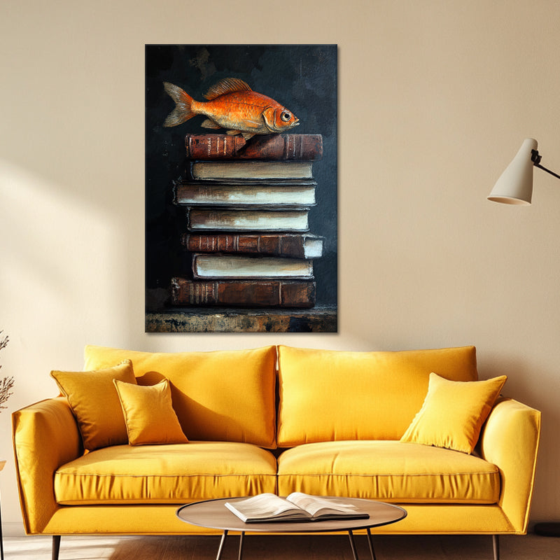 Bücher und Fisch