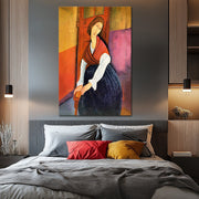 Jeanne Hébuterne im roten Schal - Amedeo Modigliani