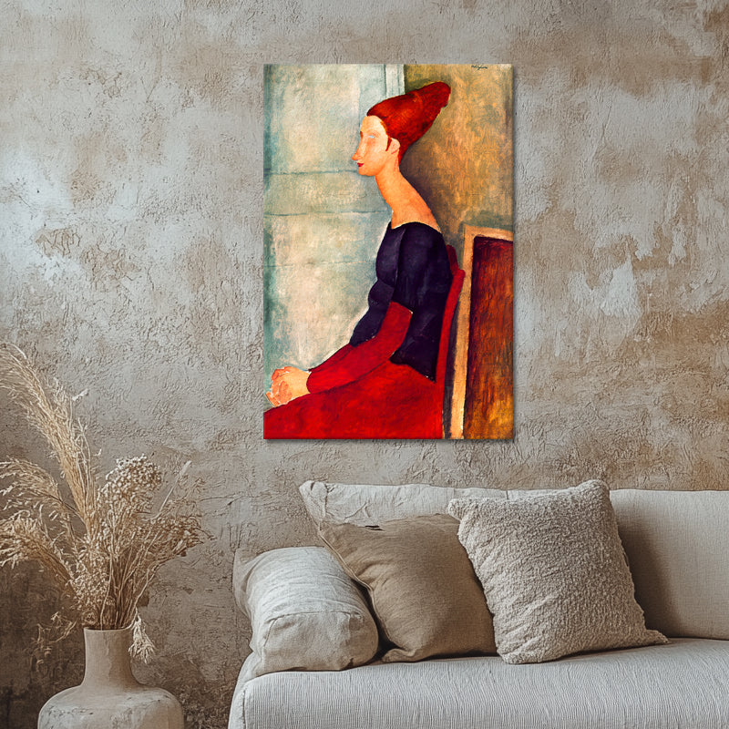 Jeanne Hébuterne in dunkler Kleidung - Amedeo Modigliani