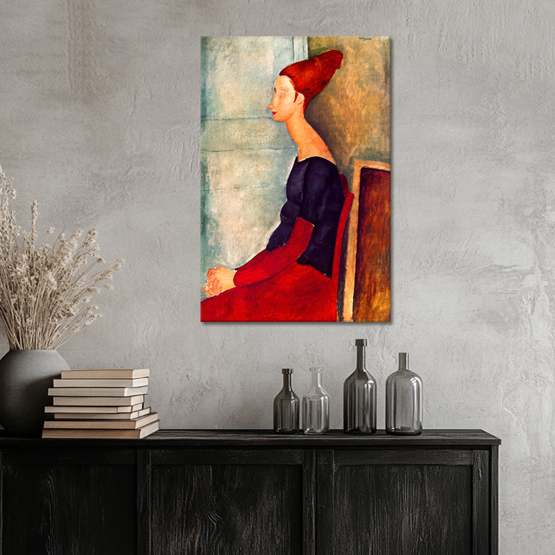 Jeanne Hébuterne in dunkler Kleidung - Amedeo Modigliani
