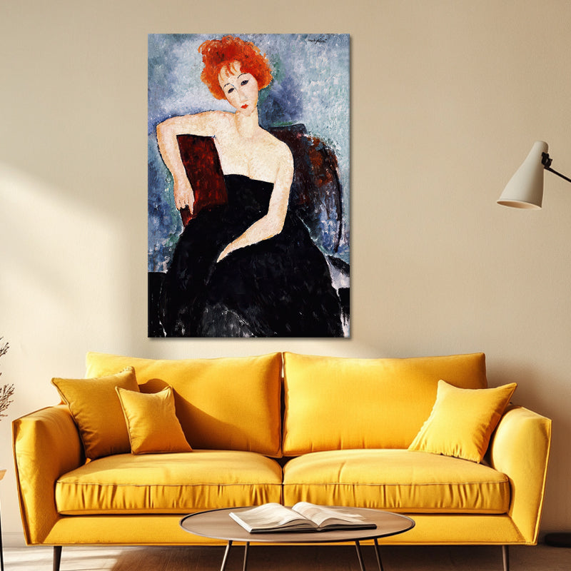 Junge Rothaarige im Abendkleid – Amedeo Modigliani