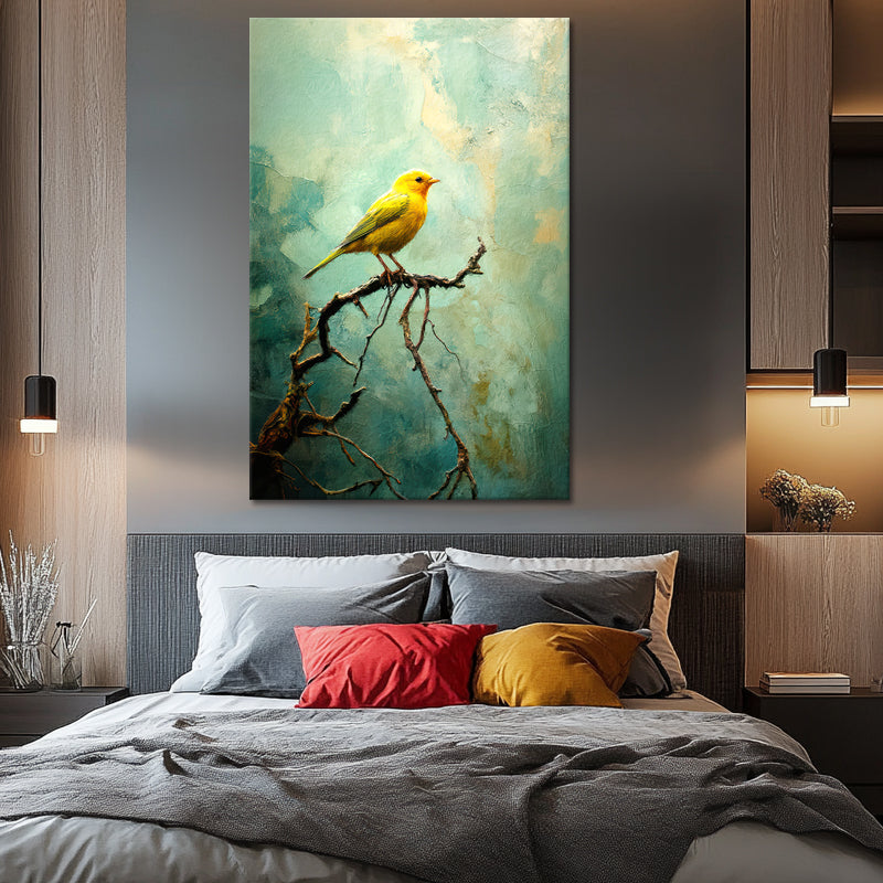 Gelbes Vogelgemälde