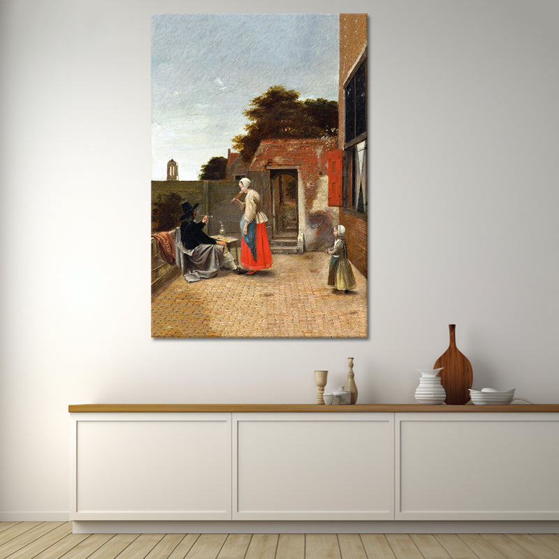 Mann und eine trinkende Frau – Pieter de Hooch