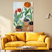 Drei Töpfe mit Tulpen - Monet