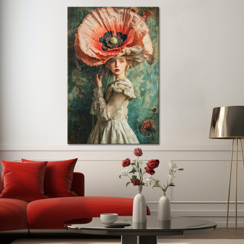 Frau mit einer großen Blume II