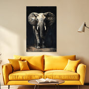 Elefant in Schwarz