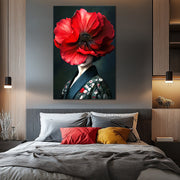 Dame mit Klatschmohn I