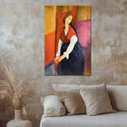 Jeanne Hébuterne im roten Schal - Amedeo Modigliani