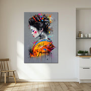 Japanische Geisha-Graffiti