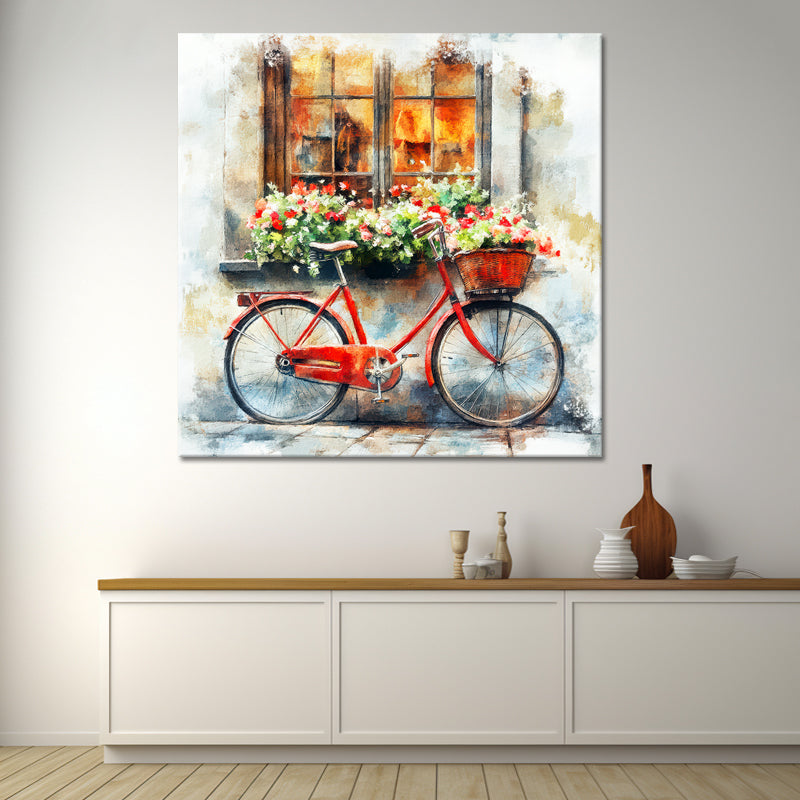 Fahrrad mit Blumen