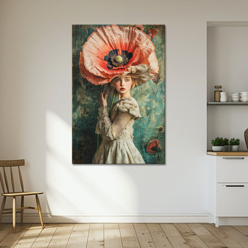 Frau mit einer großen Blume II