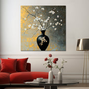 Art Vase mit Blumen