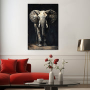 Elefant in Schwarz