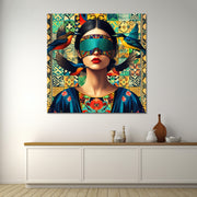 Frau im Mosaik