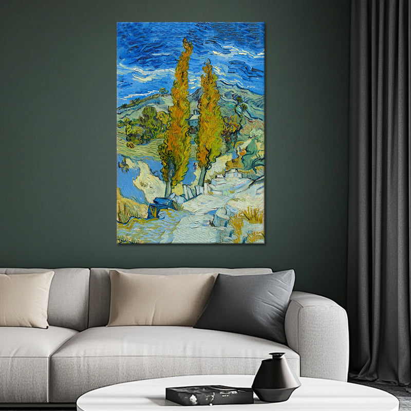 Zwei Pappeln in den Alpilles bei Saint-Rémy – Van Gogh