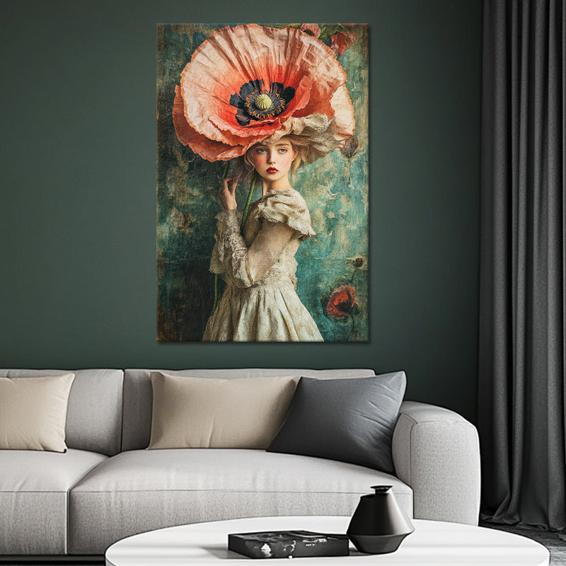 Frau mit einer großen Blume II