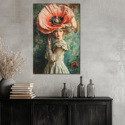 Frau mit einer großen Blume II
