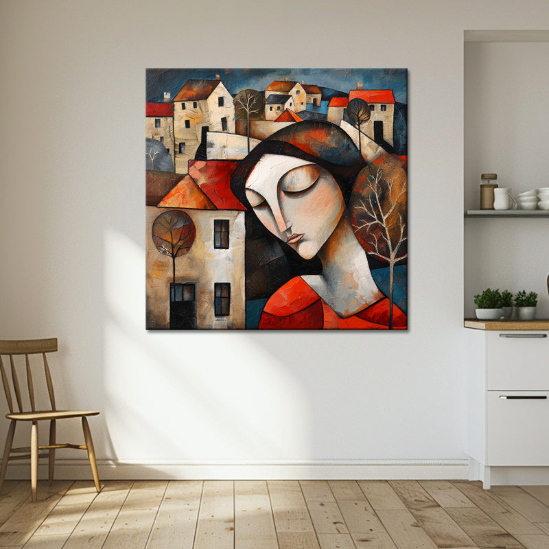 Frau und Stadt