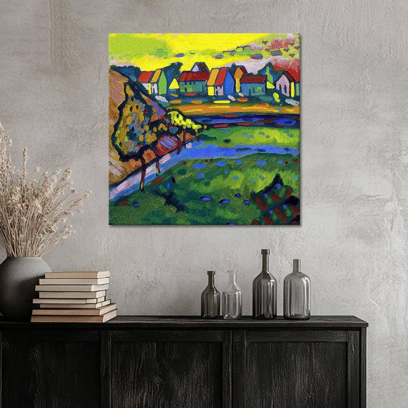 Bayerisches Dorf mit Feld - Kandinsky