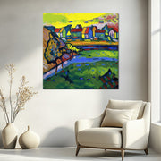 Bayerisches Dorf mit Feld - Kandinsky