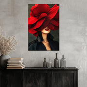 Dame mit Klatschmohn
